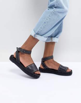 black studded espadrilles