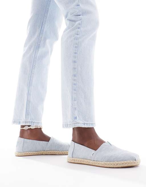 Alpargatas azul claro con suela de cuerda Alpargata de TOMS, 3 de 4