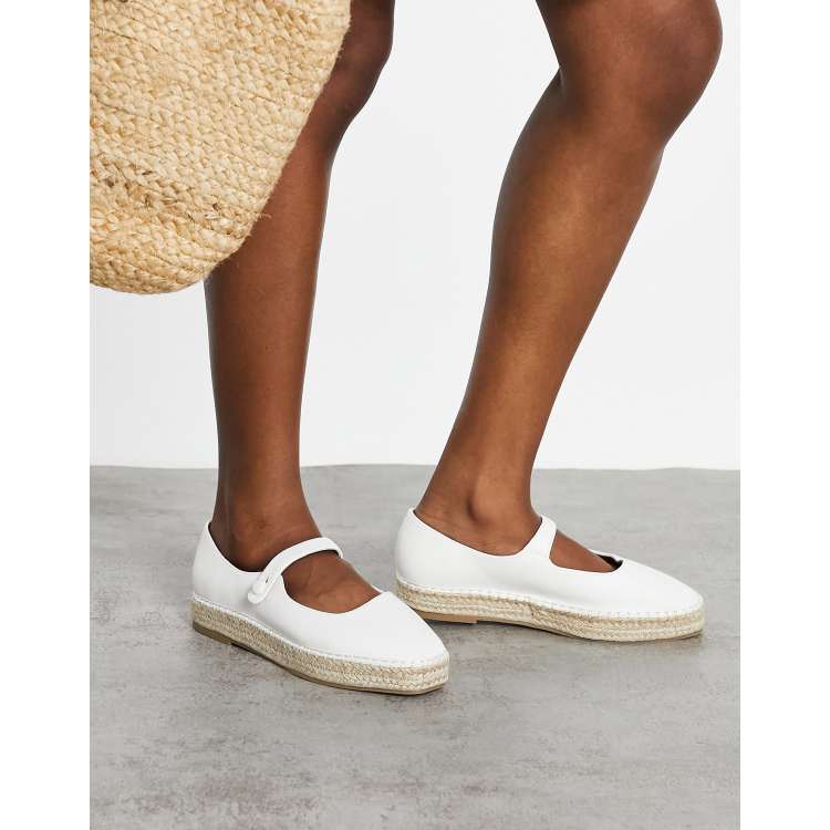 Alpargatas blancas estilo merceditas Jane ASOS DESIGN | ASOS