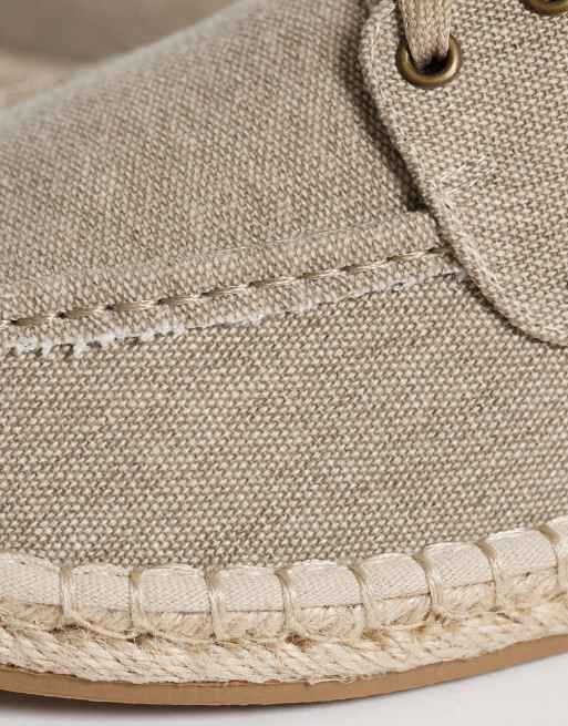 Alpargatas caquis estilo náuticos de lona de ASOS DESIGN, 2 de 4