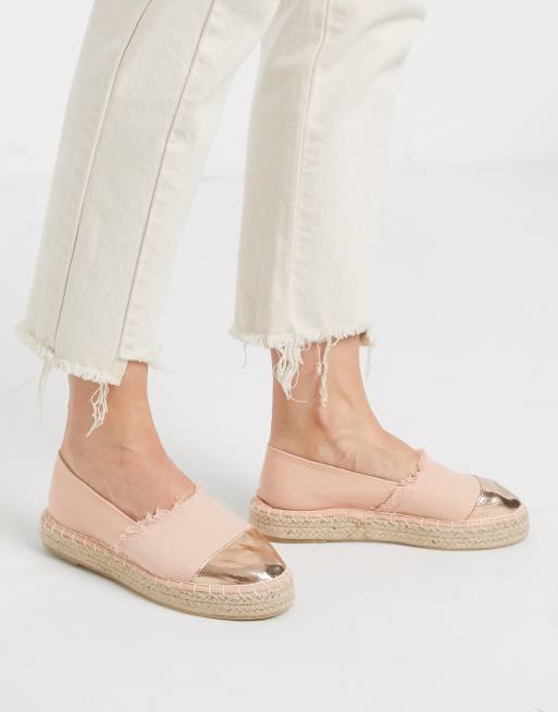 Alpargatas con puntera redondeada metalizada de South Beach |