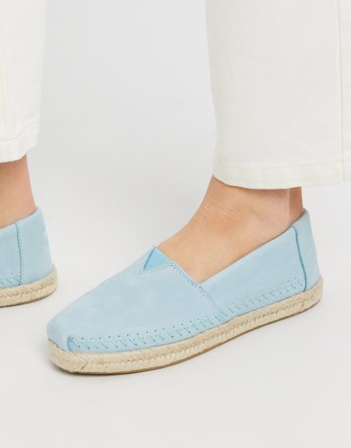 Alpargatas de cuero azul TOMS | WpadcShops