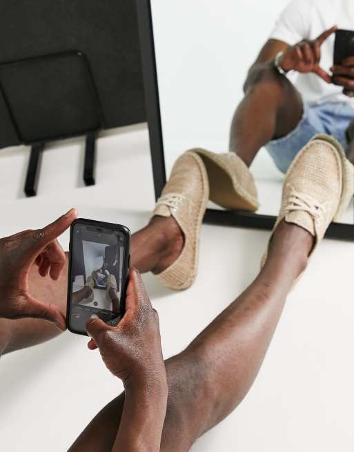 Alpargatas de tejido color piedra con cordones de ASOS DESIGN ASOS