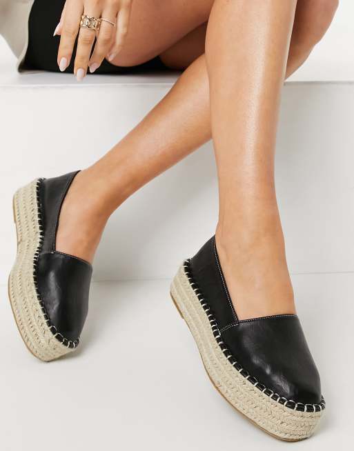 Alpargatas negras con plataforma July de ASOS DESIGN | ASOS