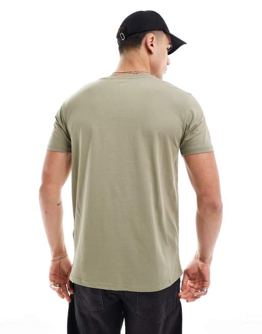 Alpha - Confezione da 2 t-shirt oliva e bordeaux con logo sul petto, 2 di 4