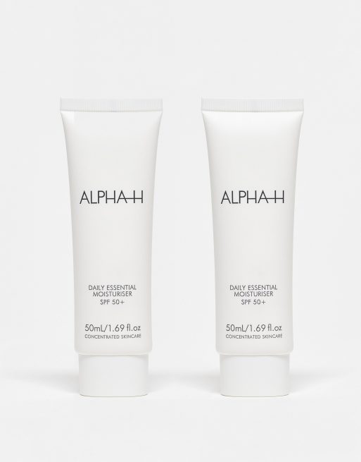 Alpha-H ASOS Exclusive – Daily Essential – Zestaw dwóch nawilżających kosmetyków z filtrem SPF50+, 50 ml - taniej o 21%