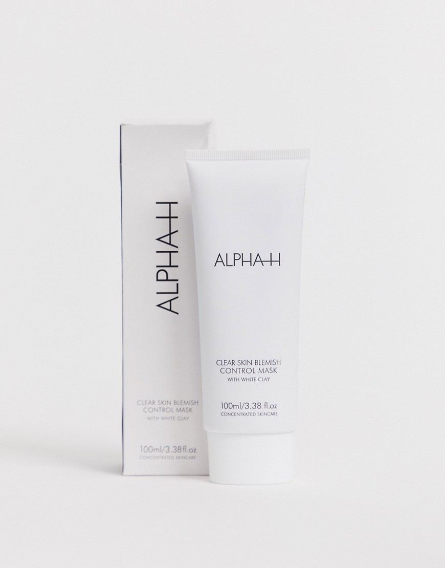 ALPHA-H – Clear Skin Blemish Control Mask with White Clay and Aloe Vera – Ansiktsmask med vit lera och aloe vera för oren hy, 100 ml-Ingen färg