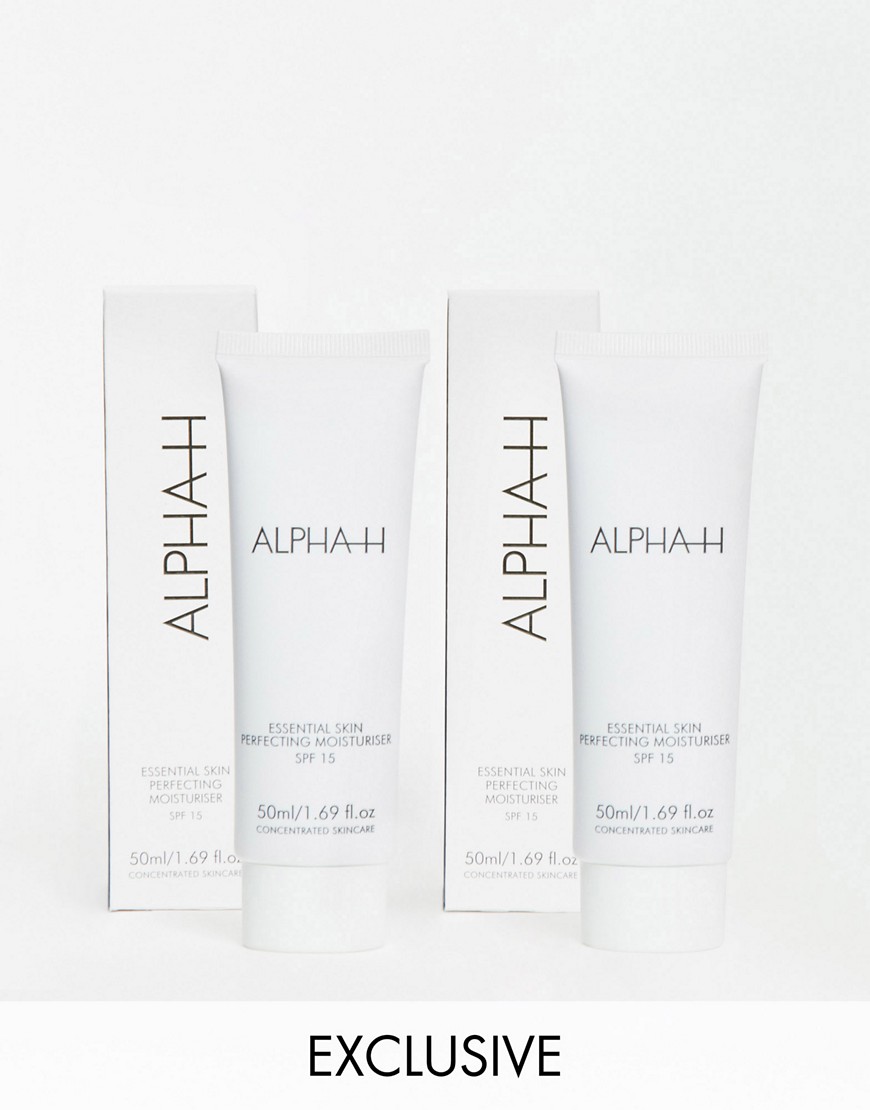 Alpha-H Essential Skin Perfecting Moisturiser SPF15 Duo SAVE 40%-No Colour