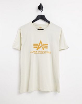 Alpha Industries basic logo t-shirt in vintage white