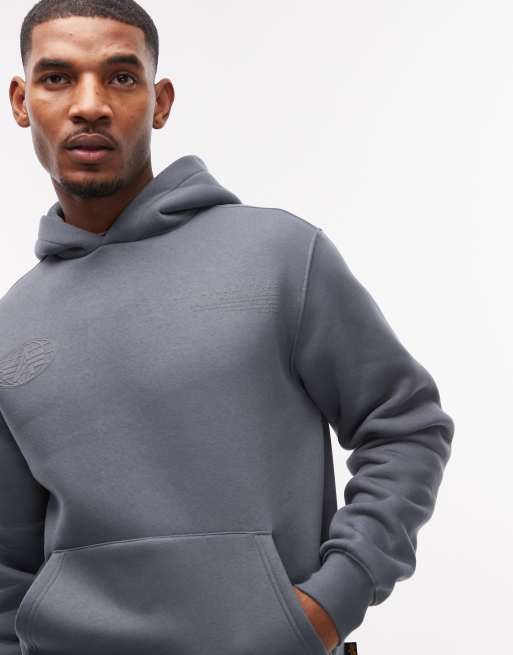 Alpha Industries – Blå huvtröja med logga, 5 av 5