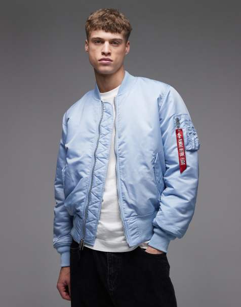 Alpha Industries bomber jacket in light blue  - view 1