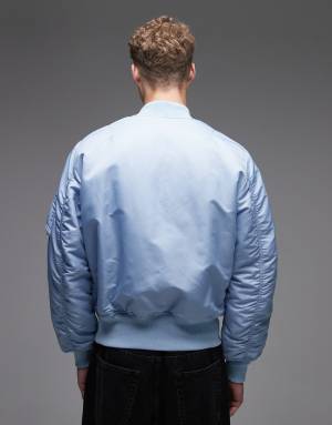 Alpha Industries bomber jacket in light blue