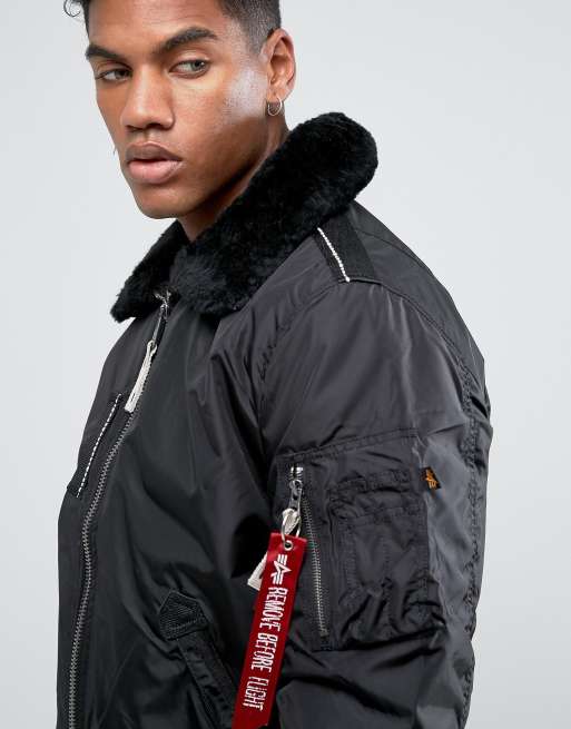 Alpha industries sales fur collar