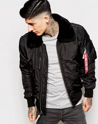 Alpha Industries Bomber Jacket With Faux-Fur Collar | ASOS