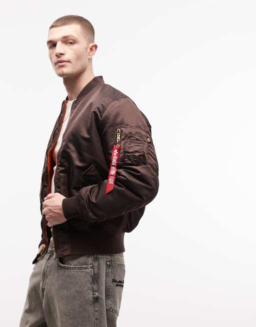 Alpha Industries – Bomberjacke in Dunkelbraun, 2 von 5