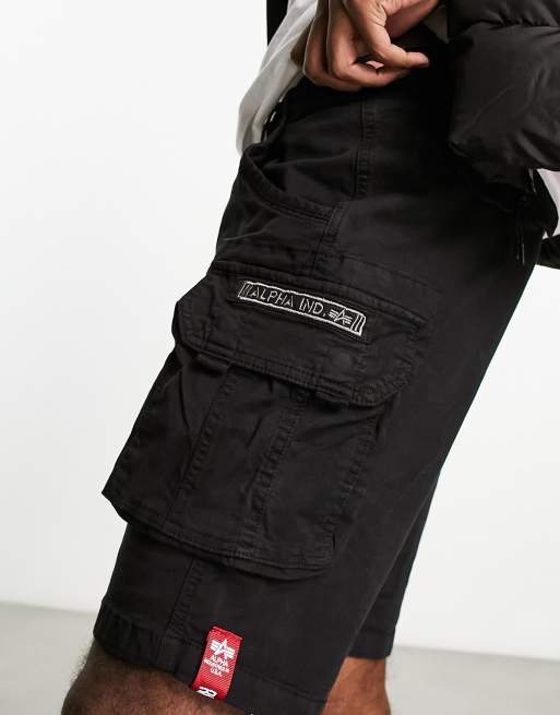 in Alpha | cargo ASOS shorts Industries black