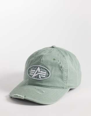 Alpha Industries - Casquette à logo - Vert clair délavé