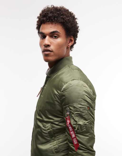 Alpha Industries - Chaqueta bomber verde salvia MA1, 4 de 5
