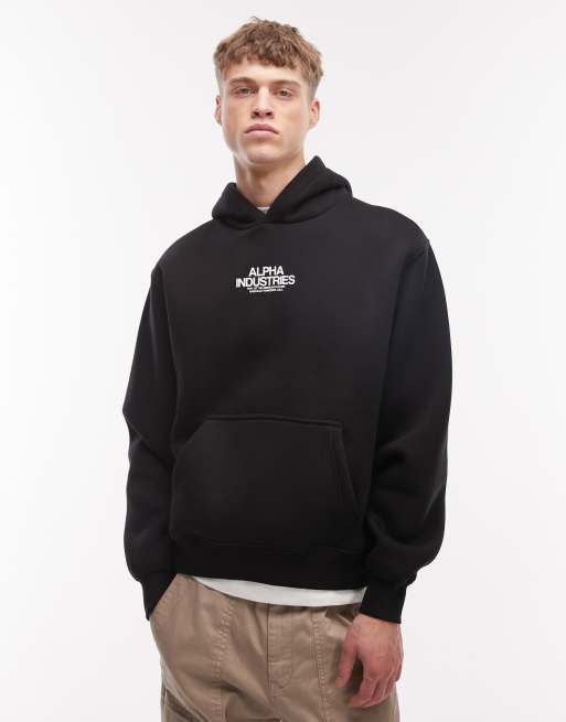 Alpha Industries – Czarna bluza z kapturem i nadrukiem skorpiona na plecach, 3 z 5