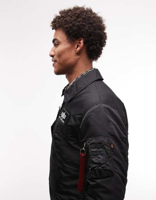 Alpha Industries – Czarna kurtka bomberka, 4 z 5