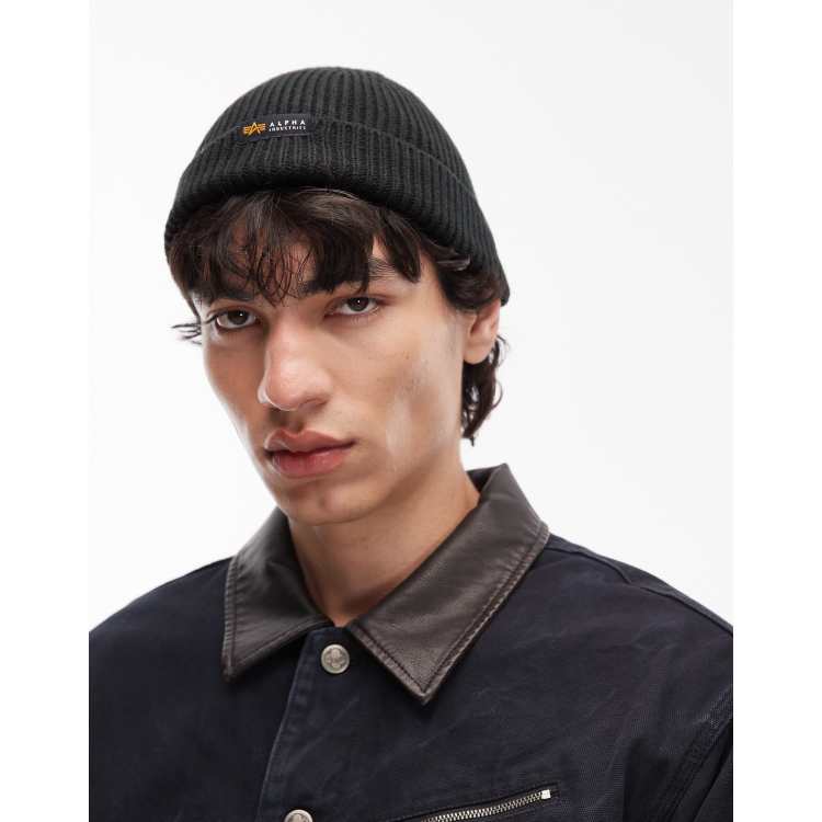 Alpha Industries docker beanie in black | ASOS