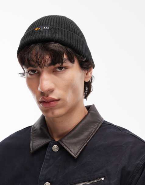 Alpha Industries – Dockers – Strickmütze in Schwarz - view 1
