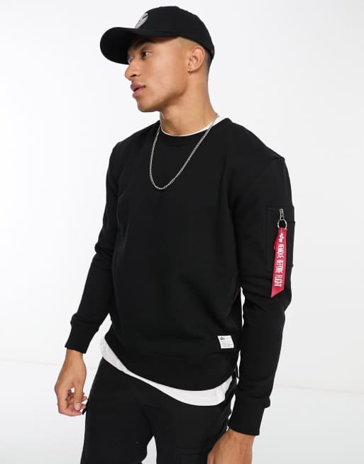 Alpha Industries dragon embroidery crewneck | black sweatshirt ASOS in