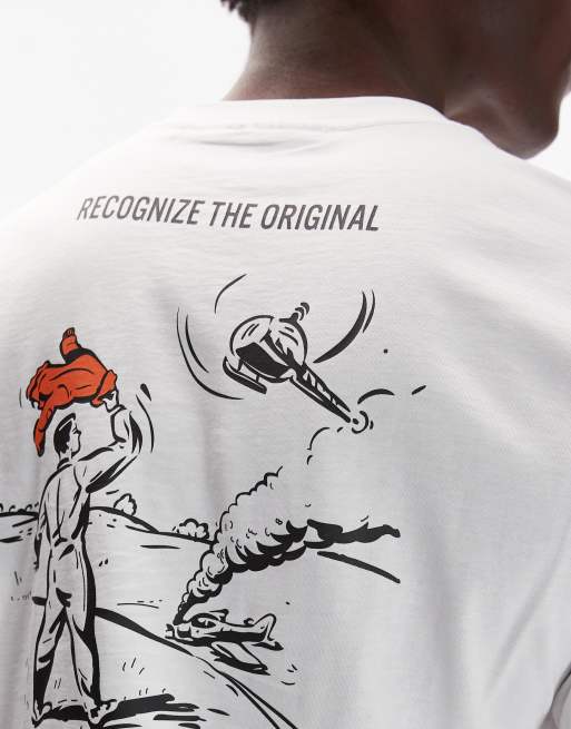 Alpha Industries – Emergency Rescue – Biały T-shirt z nadrukiem na plecach, 5 z 5