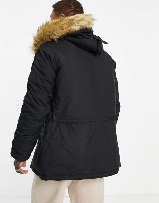 Alpha Industries Explorer detatchable faux fur trim hooded parka coat in black, 2 of 4