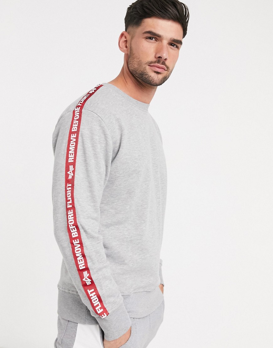 Alpha Industries french terry 17sweat in grey heather
