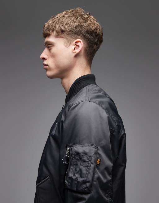 Alpha Industries - Giacca bomber verde chiaro con logo, 4 di 5
