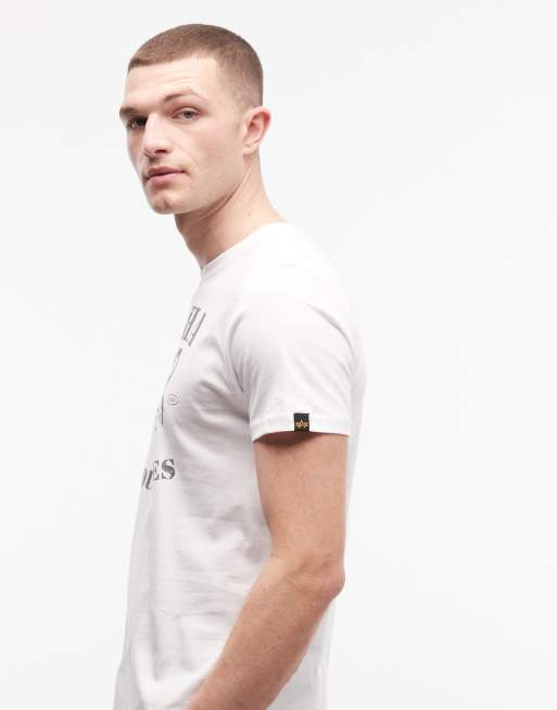 Alpha Industries - Hvid T-shirt med skorpionprint på brystet, 5 af 5