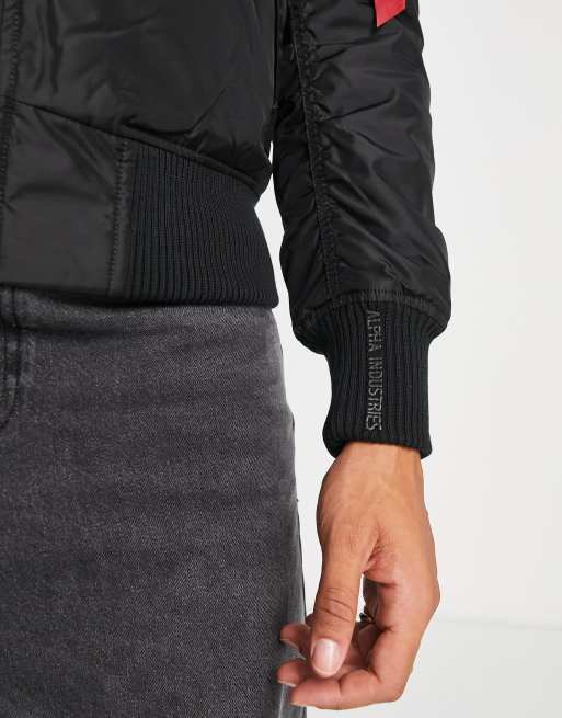 Alpha Industries Injector III slim fit shearling collar flight