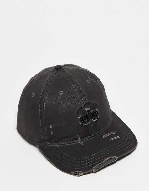 Alpha Industries – Kappe in grauer Acid-Waschung mit Logo - view 1