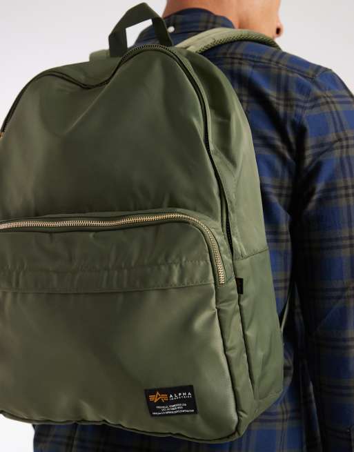 Alpha Industries – Khakifärgad ryggsäck, 3 av 4