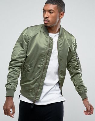 Alpha Industries Lightweight Reversible MA-1 VF Bomber Jacket in Green ...