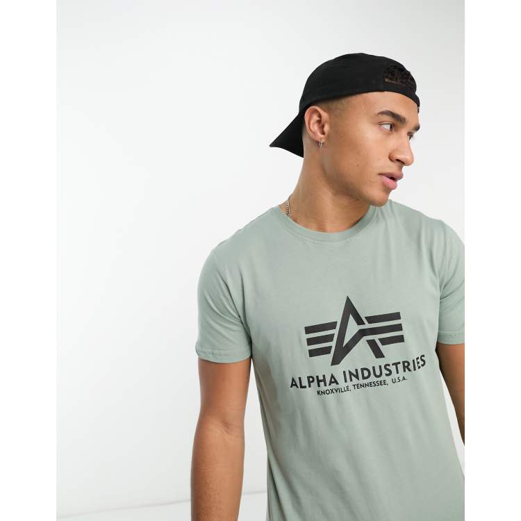 Alpha Industries green ASOS t-shirt light in logo | basic