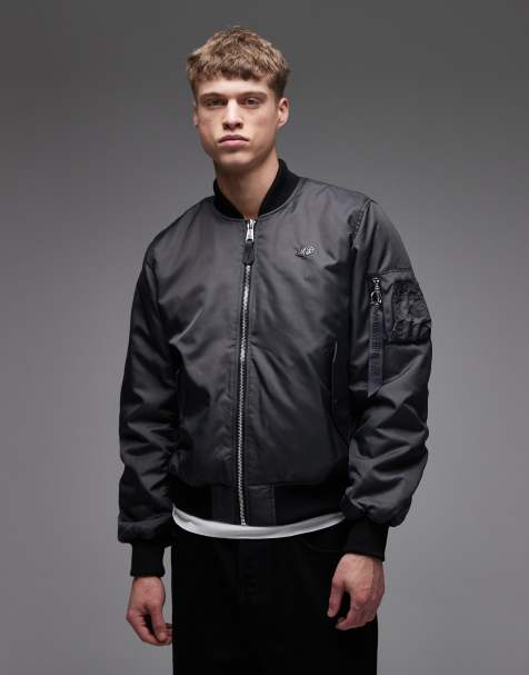Alpha Industries - Lysegrøn bomber-jakke med logo - view 1