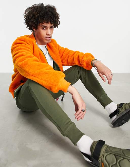 Green orange 2025 bomber jacket