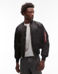 [Alpha Industries] Alpha Industries MA-1 heritage bomber jacket in black L BLACK