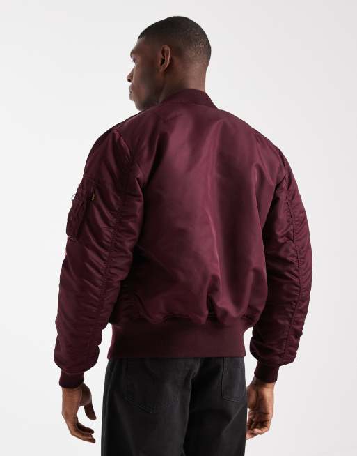 Alpha Industries - MA-1 Heritage - Omkeerbaar uniseks bomberjack in bordeauxrood, 3 van 5