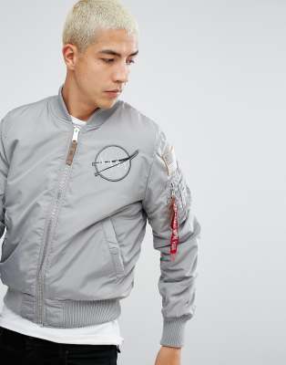 Nasa bomber clearance jacket silver