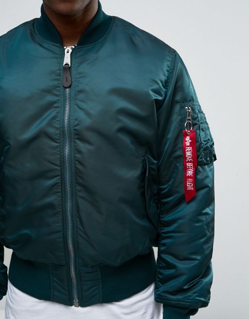 Alpha Industries MA-1 Reversible Bomber Jacket In Oversized Fit Navy