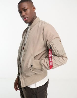 Alpha Industries MA-1 TT bomber jacket in sand - ASOS Price Checker