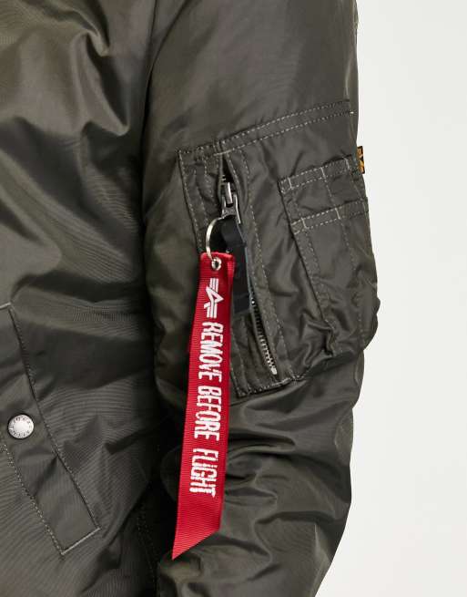 Alpha Industries - MA-1 TT - Giacca bomber grigia slim fit, 3 di 4