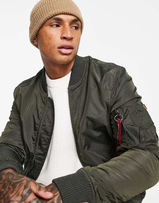 Alpha Industries – MA-1 TT – Grå smal bomberjacka