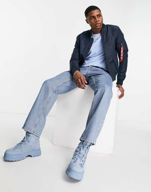 Alpha Industries – MA-1 TT – Granatowa kurtka bomberka o dopasowanym kroju, 4 z 4