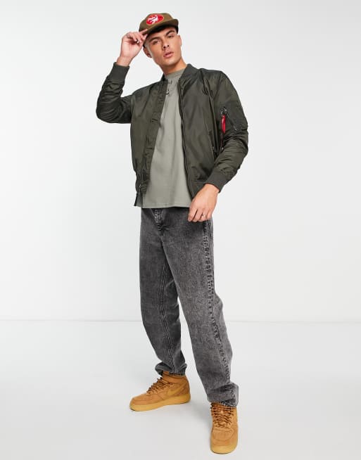 Alpha Industries – MA-1 TT – Schmal geschnittene Bomberjacke in Rep-Grau, 4 von 4