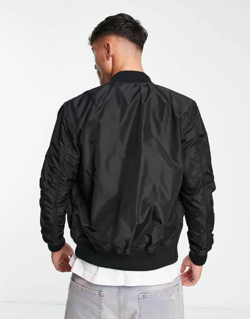 Alpha Industries MA-1 TT slim fit bomber jacket in black