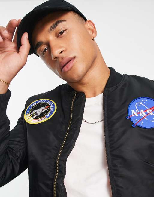 Alpha industries nasa outlet bomber black